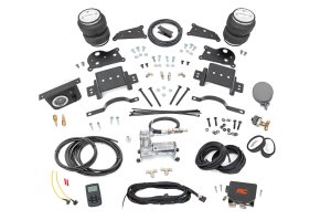 Ram 3500 Air Spring Kit - Rear - Rough Country - with compressor | Wireless Controller | 4 Inch Lift Kit - '14-'22